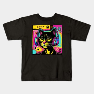 Studio Cat by Music Genius Art Kids T-Shirt